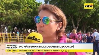 ¡No más feminicidios!, claman desde Caacupé - ABC Noticias - ABC Color
