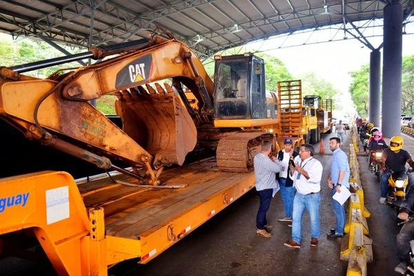 Puente de la Integración: ingresan al lado paraguayo primeras maquinarias