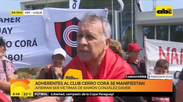 Adherentes al Club Cerro Corá se manifiestan - ABC Noticias - ABC Color