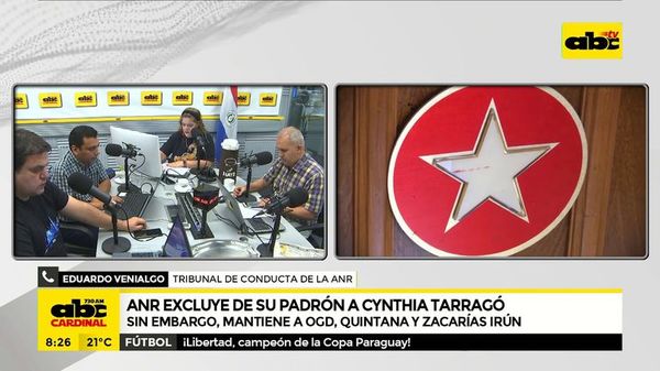 ANR excluye de su padrón a Cynthia Tarragó - ABC Noticias - ABC Color