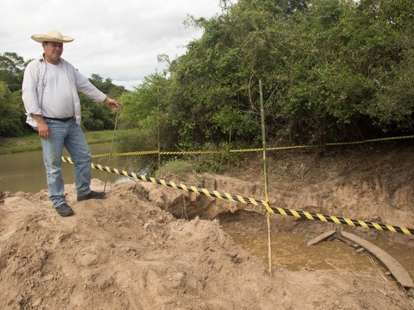 Desentierran un barco de guerra en Primero de Marzo