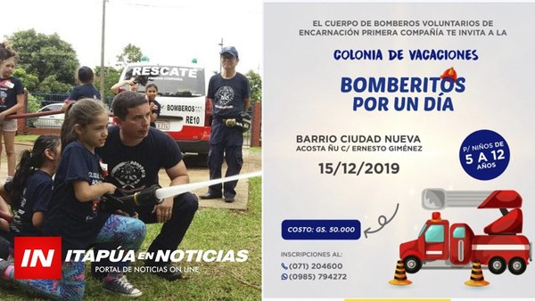 COLONIA DE VACACIONES ORGANIZADA POR BOMBEROS DE ENCARNACIÓN