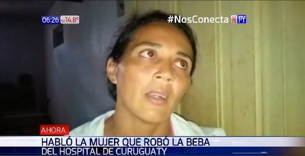 Mujer que raptó a bebé asegura que no lo hizo con mala intención