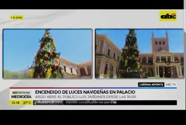 Encendido de luces navideñas: Jardines del Palacio estarán abiertos al público para recorrido - Nacionales - ABC Color