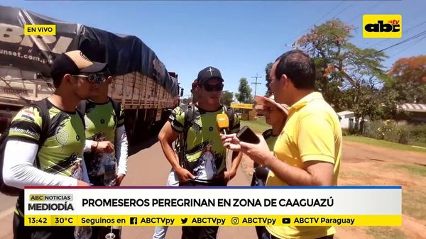 Promeseros peregrinan en zona de Caaguazú - ABC Noticias - ABC Color