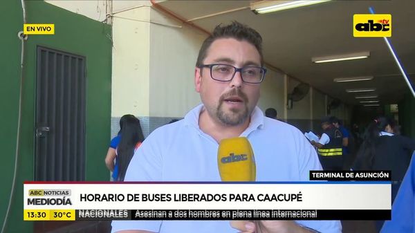 Horario de buses liberado para Caacupé - ABC Noticias - ABC Color