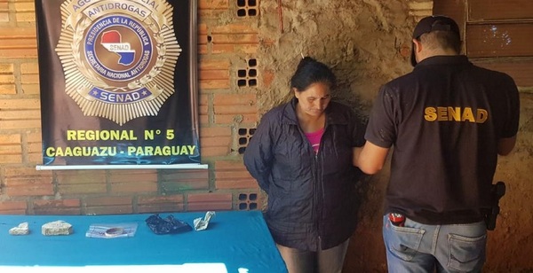 Mujer pretendía comercializar más de 4 mil dosis de crack en Caaguazú