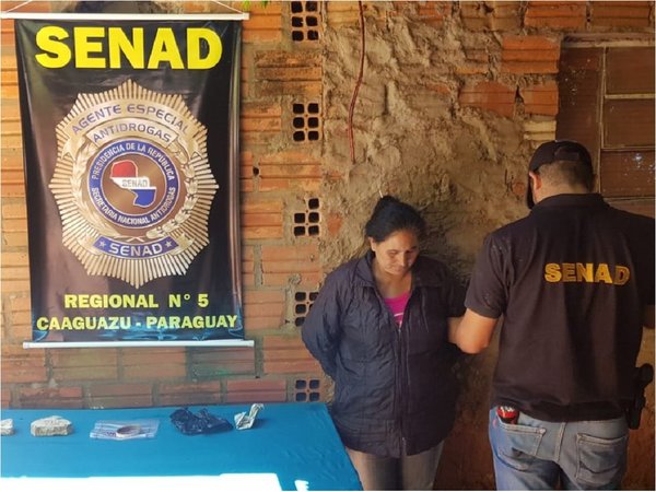 Detienen a mujer de 52 años, distribuidora de crac en Caaguazú