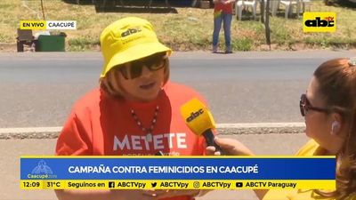 Campaña contra feminicidios en Caacupé - ABC Noticias - ABC Color