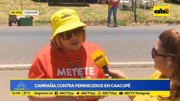 Campaña contra feminicidios en Caacupé - ABC Noticias - ABC Color