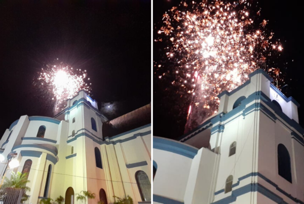 Con esta explosión de colores, felicitaron a la Virgen de Caacupé