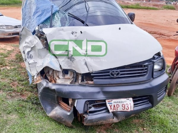 Robó camioneta de su tío y atropelló a un motociclista que iba a Caacupé