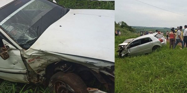 CHOQUE FRONTAL EN PIRAPEY KM.40 ENTRE DOS VEHÍCULOS