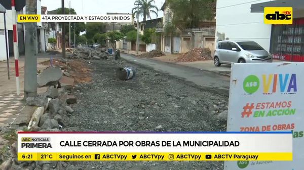 Calle cerrada por obras de la municipalidad - ABC Noticias - ABC Color
