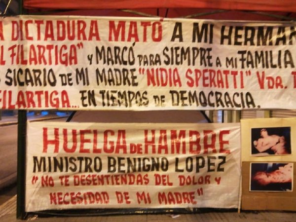 Hija de Joel Filártiga hace huelga de hambre exigiendo indeminización