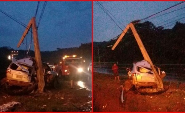 Perdió el control y fue a embestir contra una columna