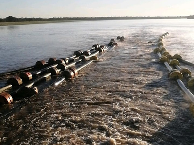 Inician el dragado del Río Paraguay en la zona de Guyrati