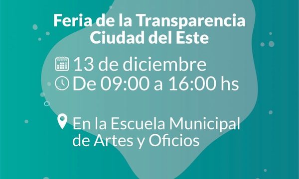 Realizarán «Feria de Transparencia»