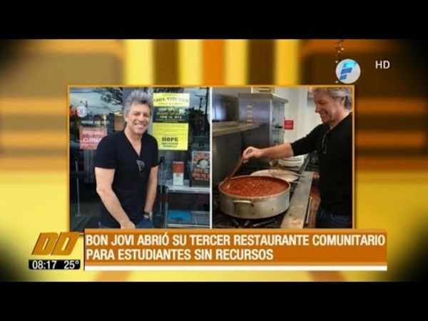 Bon Jovi abrió su tercer restaurante comunitario para estudiantes sin recursos