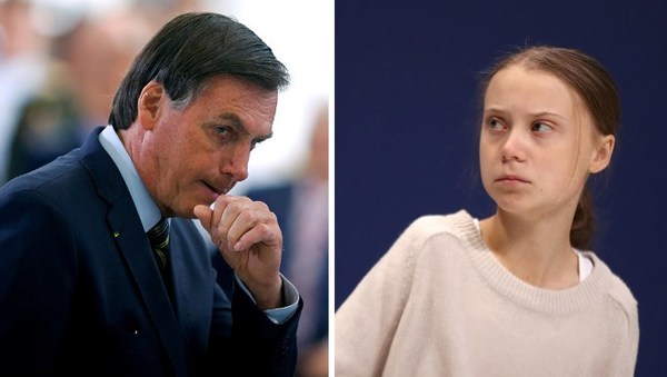 El presidente de Brasil llama «malcriada» a Greta Thunberg | .::Agencia IP::.