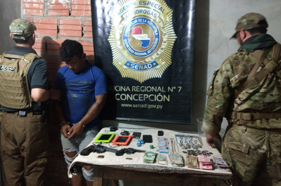 Concepción: Incautan crack y detienen a un hombre