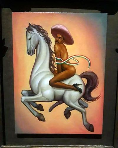 Campesinos mexicanos irrumpen en Bellas Artes por polémico cuadro de Zapata - Artes Plásticas - ABC Color