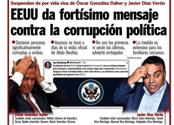 Ministro Anticorrupción opina sobre decisión de EEUU contra OGD y Díaz Verón | Noticias Paraguay