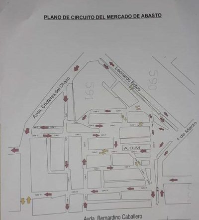 Cambian sentido de calles en Mercado de Abasto de CDE