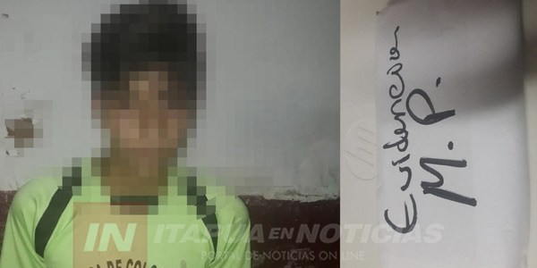 ADOLESCENTE DE 14 AÑOS DETENIDO POR ROBO DE UN CELULAR