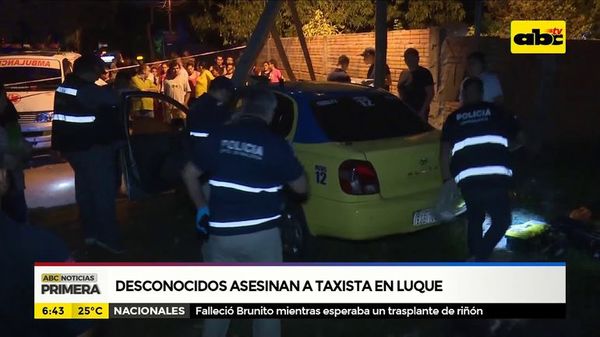 Desconocidos asesinan a taxista en Luque - ABC Noticias - ABC Color