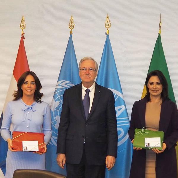 Primera Dama mantuvo reunión con Director de la FAO en Roma - .::RADIO NACIONAL::.