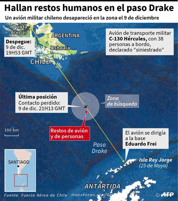 Chile confirma muerte de pasajeros de avión militar - Internacionales - ABC Color