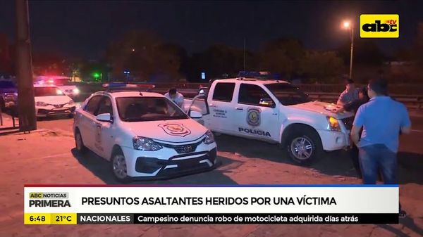 Presuntos asaltantes heridos por una víctima - ABC Noticias - ABC Color