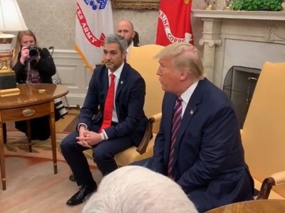 Mario Abdo es recibido por Donald Trump en la Casa Blanca