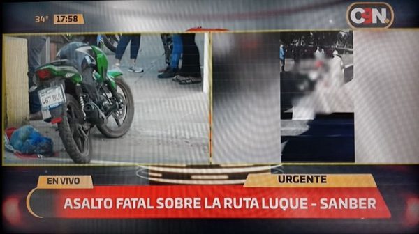 Motochorros asesinan a un hombre en la ruta Luque-San Bernardino