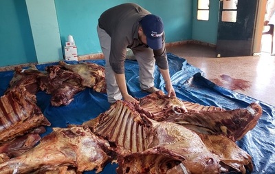 Abigeato: Incautan más de 500 kilos de carne en Caazapá