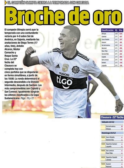 Broche de oro - Deportes - ABC Color