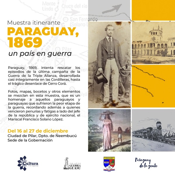 Muestra itinerante “Paraguay 1869” llega a la ciudad de Pilar | .::Agencia IP::.