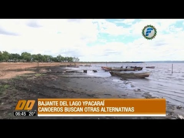 Bajante del lago Ypacaraí: Canoeros buscan alternativas