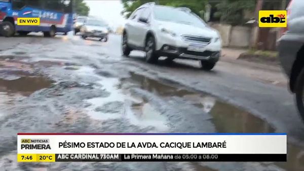 Pésimo estado de la Avda. Cacique Lambaré - ABC Noticias - ABC Color