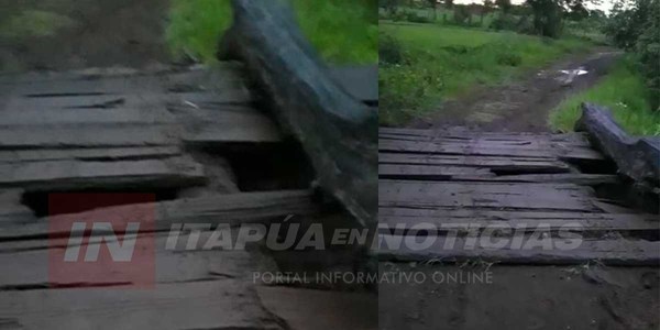 DENUNCIAN CALAMITOSO ESTADO DE UN PUENTE EN B° CUATRO POTRERO DE ENCARNACIÓN