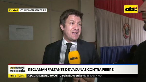 Reclaman faltante de vacunas antiamarílica - ABC Noticias - ABC Color