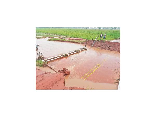 Canindeyú, bajo agua tras caer 100 milímetros de lluvia