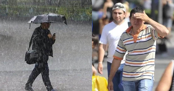 Lluvia por la mañana y calor por la tarde