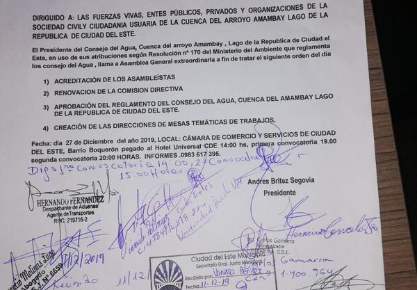 Renovarán autoridades en Consejo de Agua de CDE