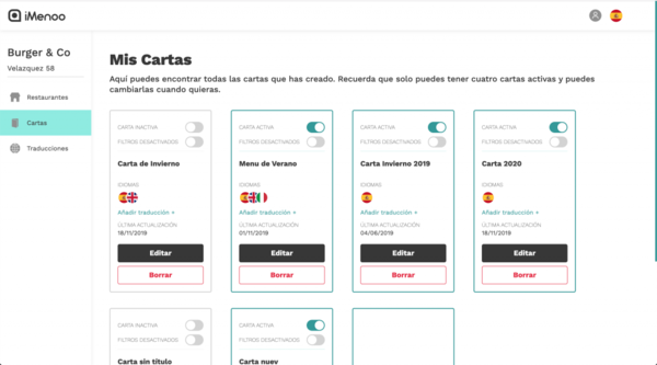Menú online para locales gastronómicos