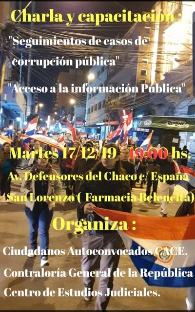 Charla en tema acceso a la información pública y seguimiento de casos de corrupción pública | San Lorenzo Py