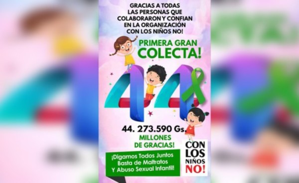 Recaudan G. 44 millones en colecta "Con Los Niños No"