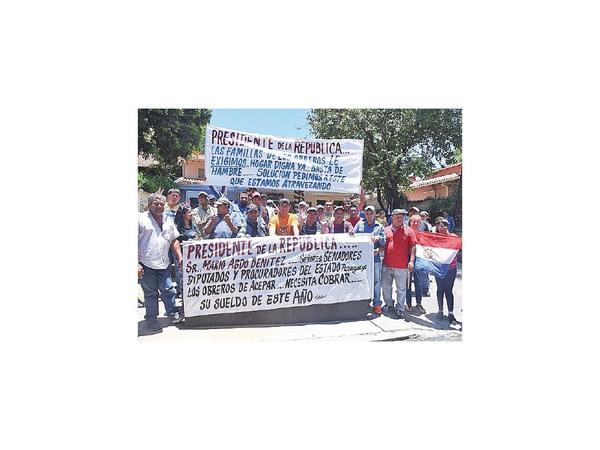 Obreros de Acepar reclaman solución
