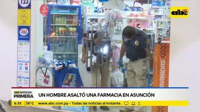 Un hombre asaltó una farmacia en Asunción - ABC Noticias - ABC Color